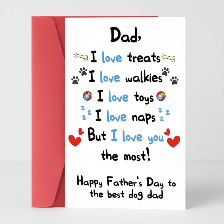 Your Dog's Favorite Human - Funny Father's Day Greeting Card