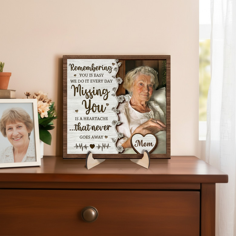 Always Remembered Photo Tribute Layer Wood Sign