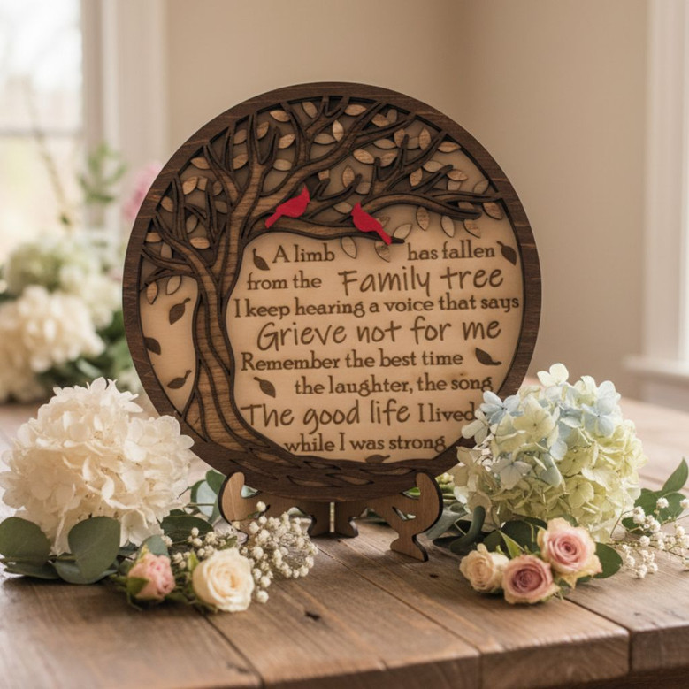 Cardinal Memorial Layer Wood Sign Heartfelt Sympathy Keepsake Cardinal Memorial Layer Wood Sign Heartfelt Sympathy Keepsake