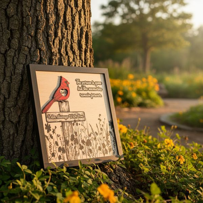 Cardinal Remembrance Layer Wood Sign Family Sympathy Gift Cardinal Remembrance Layer Wood Sign Family Sympathy Gift
