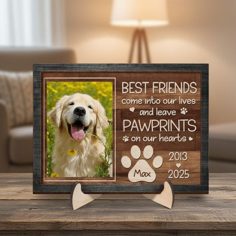 Cherished Pet Memories Custom Photo Layer Wood Sign Memorial Cherished Pet Memories Custom Photo Layer Wood Sign Memorial