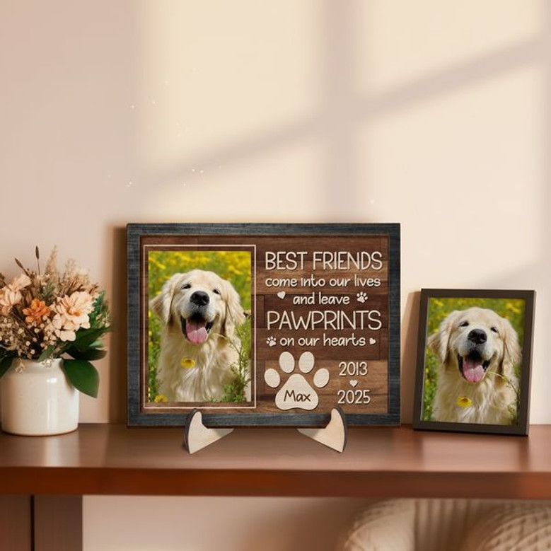 Cherished Pet Memories Custom Photo Layer Wood Sign Memorial Cherished Pet Memories Custom Photo Layer Wood Sign Memorial