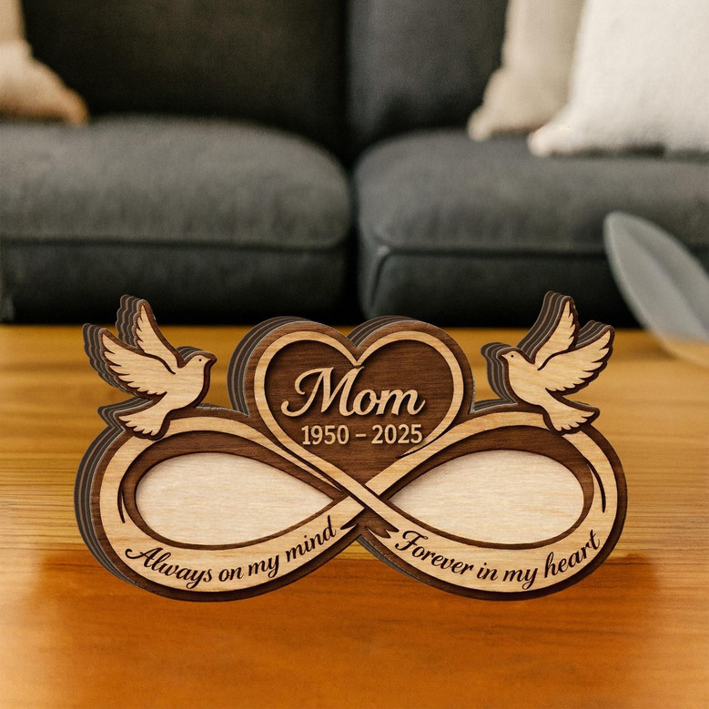 Eternal Heart Doves Mom Memorial Layer Wood Sign Eternal Heart Doves Mom Memorial Layer Wood Sign