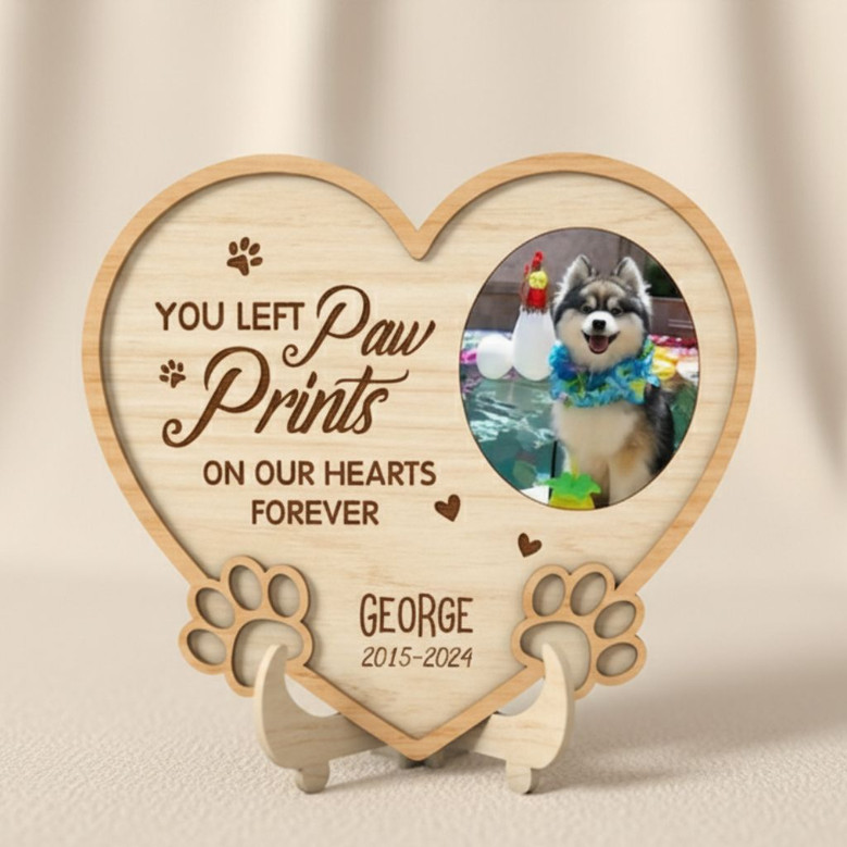 Everlasting Bond Dog Memorial Layer Wood Sign Pet Loss Keepsake