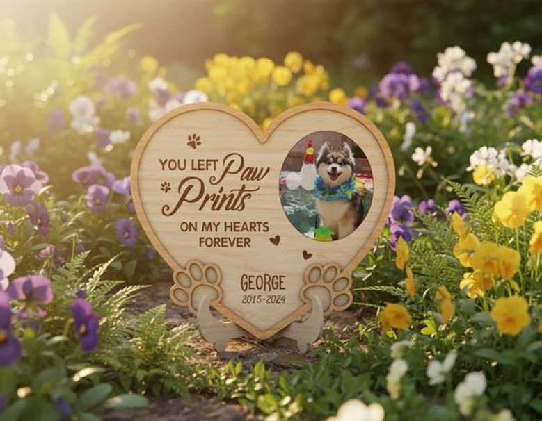 Everlasting Bond Dog Memorial Layer Wood Sign Pet Loss Keepsake