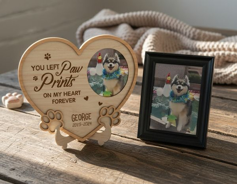 Everlasting Bond Dog Memorial Layer Wood Sign Pet Loss Keepsake