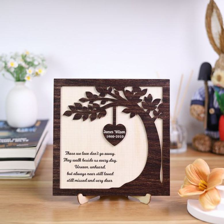 Everlasting Roots Memorial Layer Wood Sign Family Remembrance