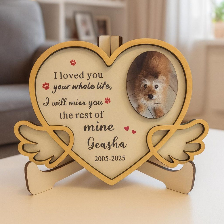 Honoring Your Pet Heart Photo Layer Wood Sign Honoring Your Pet Heart Photo Layer Wood Sign