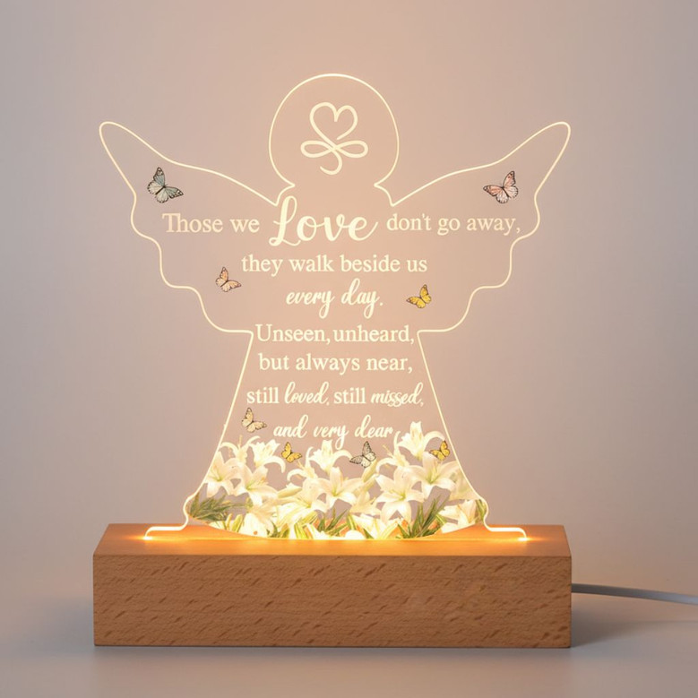 3D Angel Airplane Memorial Night Light Aviator Sympathy Gift 3D Angel Airplane Memorial Night Light Aviator Sympathy Gift