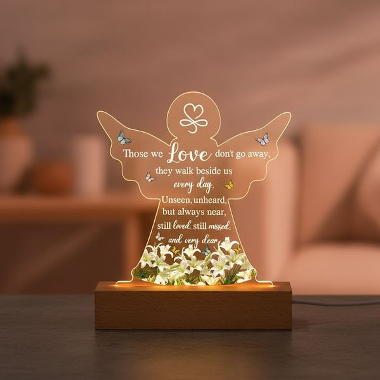 3D Angel Airplane Memorial Night Light Aviator Sympathy Gift 3D Angel Airplane Memorial Night Light Aviator Sympathy Gift