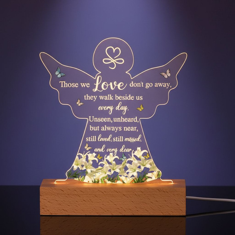 3D Angel Airplane Memorial Night Light Aviator Sympathy Gift 3D Angel Airplane Memorial Night Light Aviator Sympathy Gift