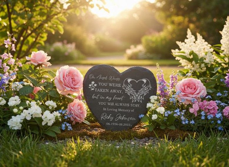 Always and Forever Memorial Garden Stone Heartfelt Engraved Gift