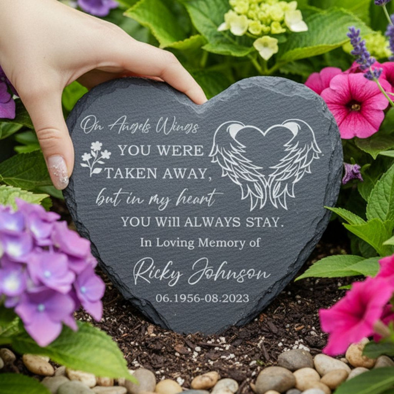 Always and Forever Memorial Garden Stone Heartfelt Engraved Gift