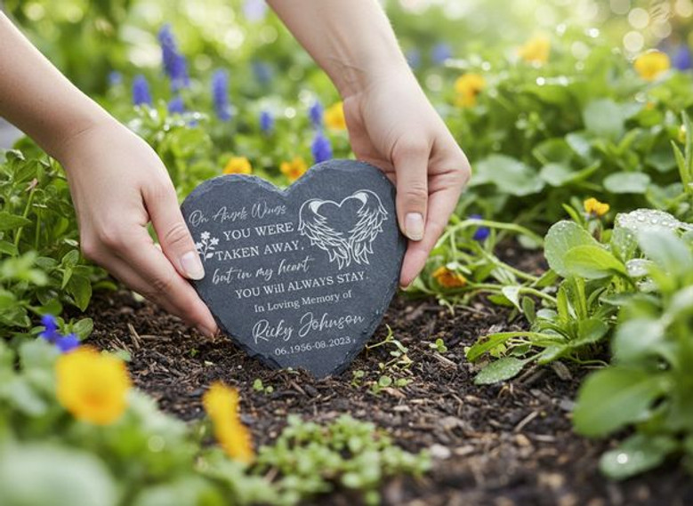 Always and Forever Memorial Garden Stone Heartfelt Engraved Gift