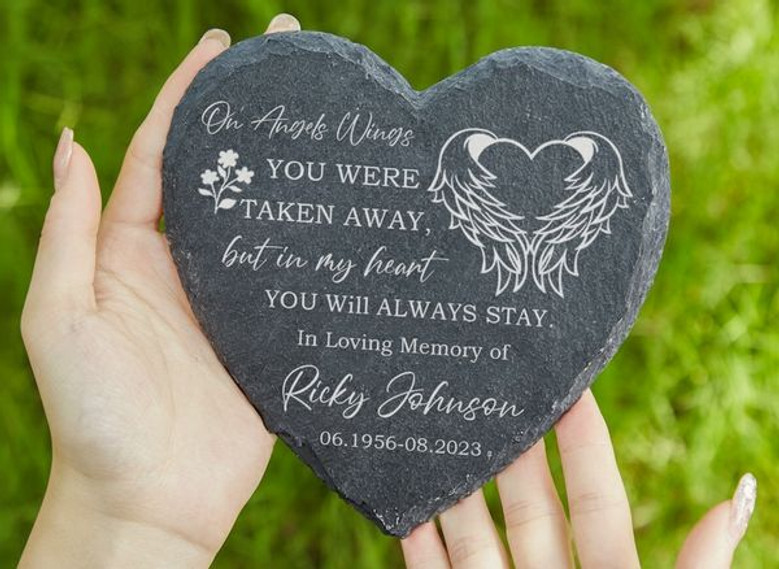Always and Forever Memorial Garden Stone Heartfelt Engraved Gift