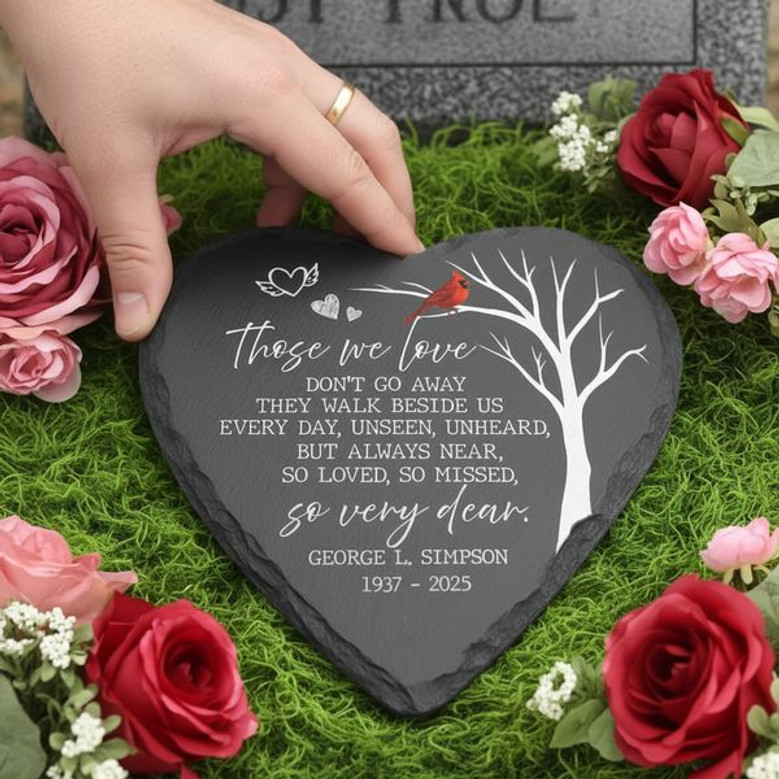 Cardinal Memorial Garden Stone Those We Love Do Not Go Away Tribute