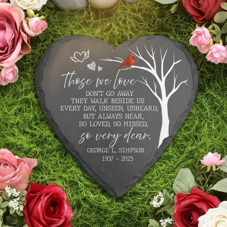 Cardinal Memorial Garden Stone Those We Love Do Not Go Away Tribute