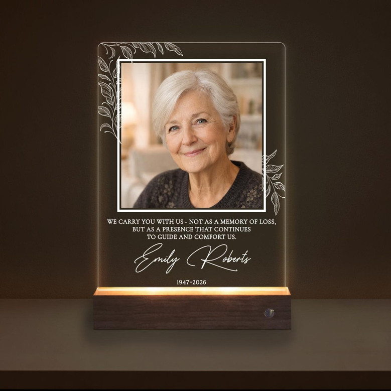 Cherish Them Always Custom Photo Memorial Night Light Cherish Them Always Custom Photo Memorial Night Light