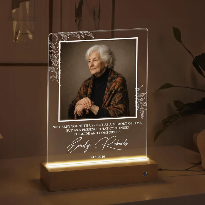 Cherish Them Always Custom Photo Memorial Night Light Cherish Them Always Custom Photo Memorial Night Light