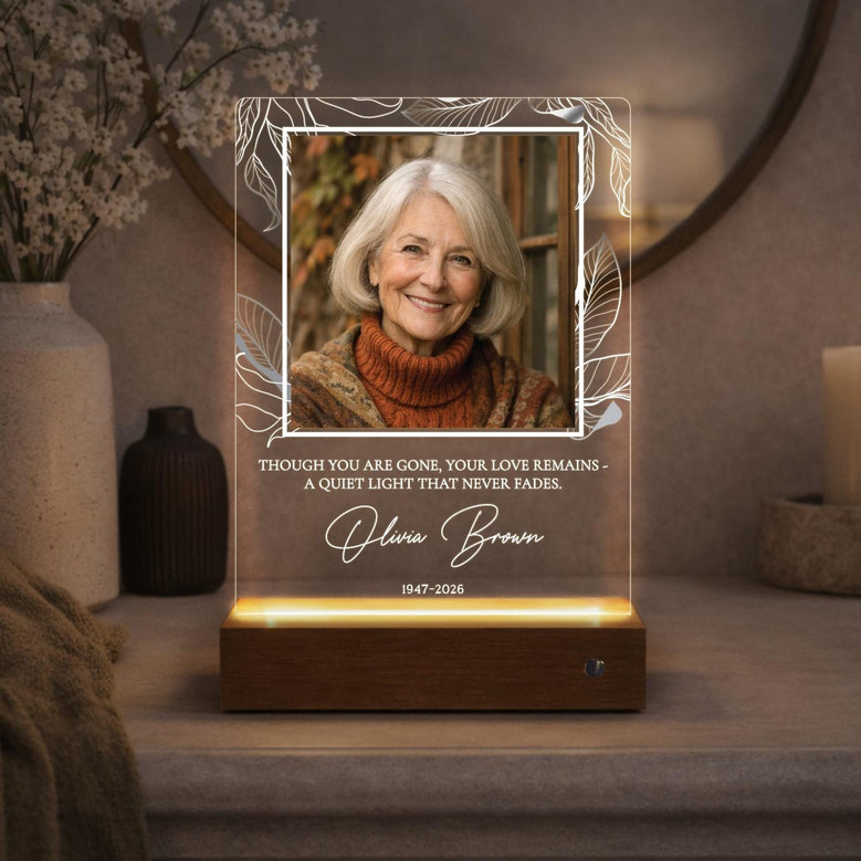 Cherish Them Always Custom Photo Memorial Night Light Cherish Them Always Custom Photo Memorial Night Light