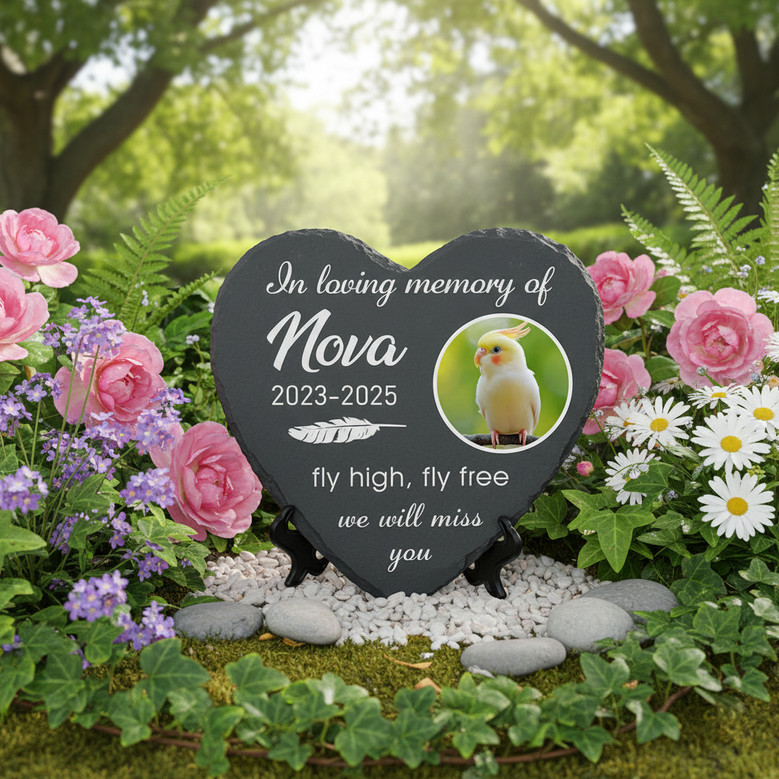 Cherished Memories Custom Photo Pet Memorial Garden Stone Cherished Memories Custom Photo Pet Memorial Garden Stone