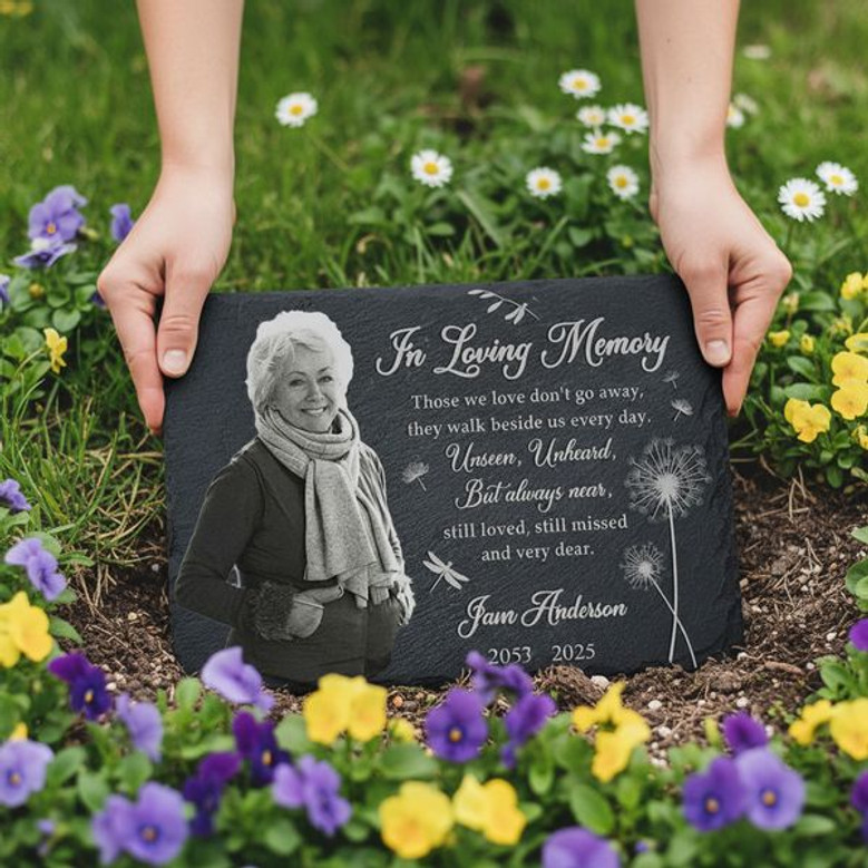 Cherished Memories Photo Memorial Garden Stone Personal Tribute Cherished Memories Photo Memorial Garden Stone Personal Tribute