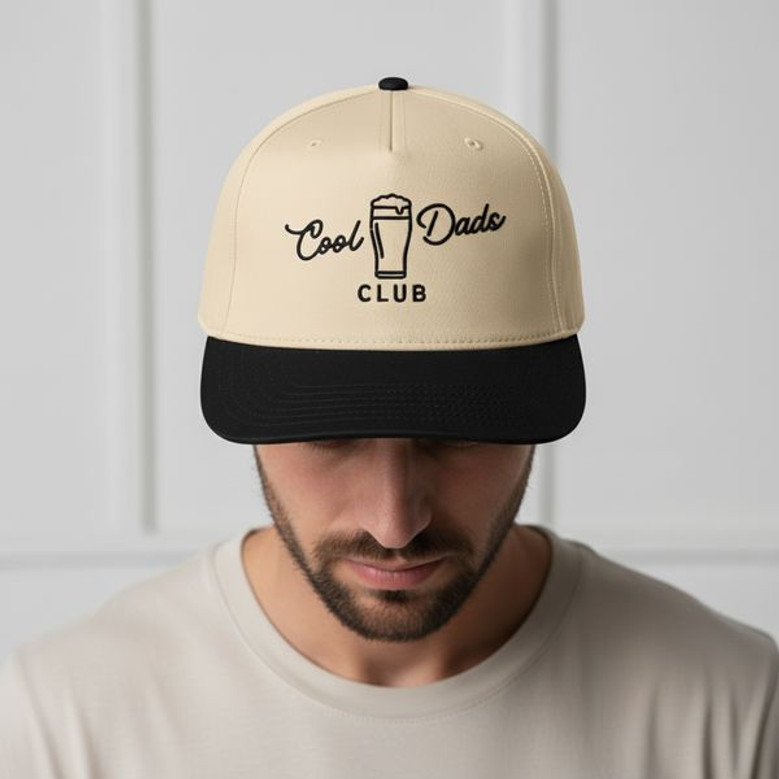 Cool Dads Club - Beer Glass Embroidered Mid Profile Baseball Cap