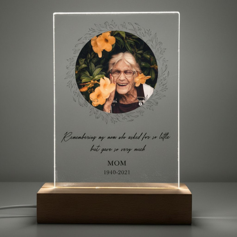 Custom Mom Memorial LED Night Light – Remembering Her Love Forever Custom Mom Memorial LED Night Light – Remembering Her Love Forever