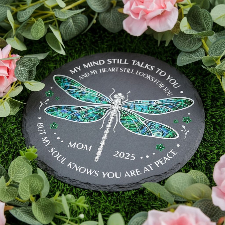 Dragonfly Memorial Garden Stone Custom Remembrance Gift Dragonfly Memorial Garden Stone Custom Remembrance Gift