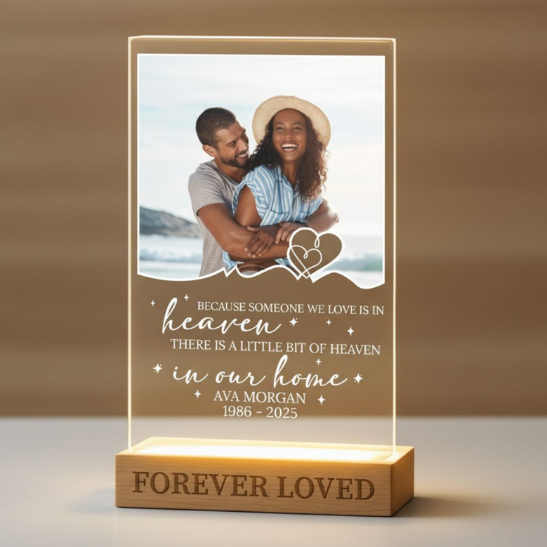 Engraved Memories Custom Acrylic Photo Night Light Tribute Engraved Memories Custom Acrylic Photo Night Light Tribute