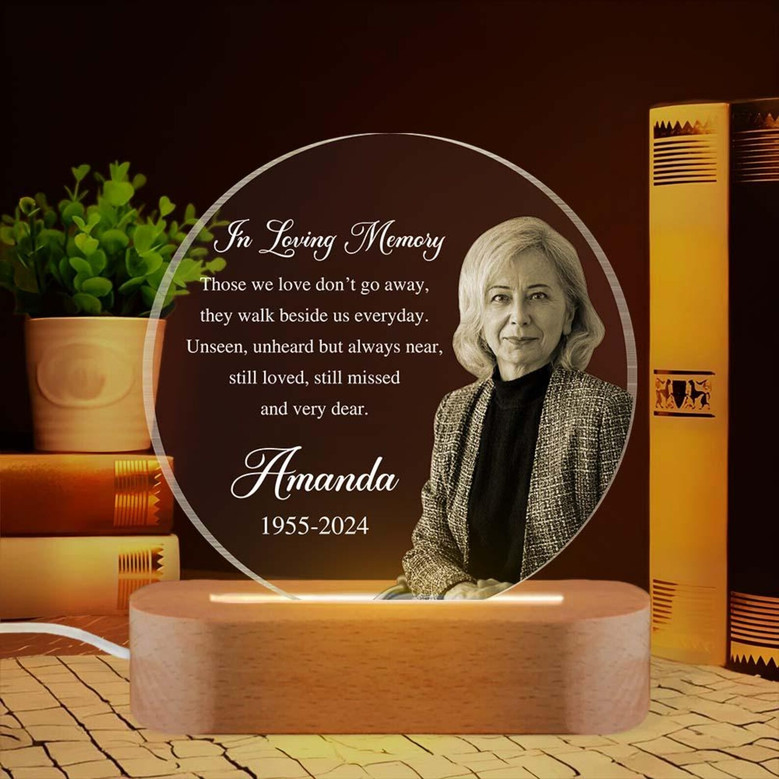 Everlasting Night Light Personalized Parent Memorial Plaque