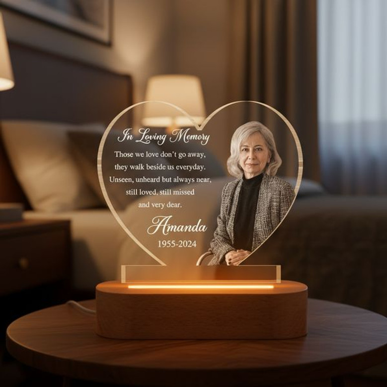 Everlasting Night Light Personalized Parent Memorial Plaque
