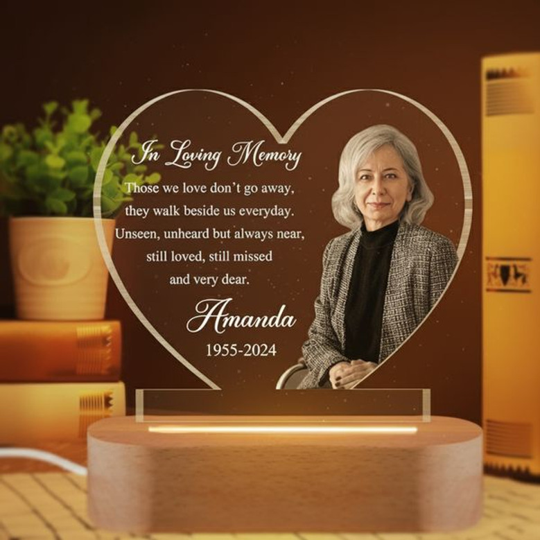 Everlasting Night Light Personalized Parent Memorial Plaque