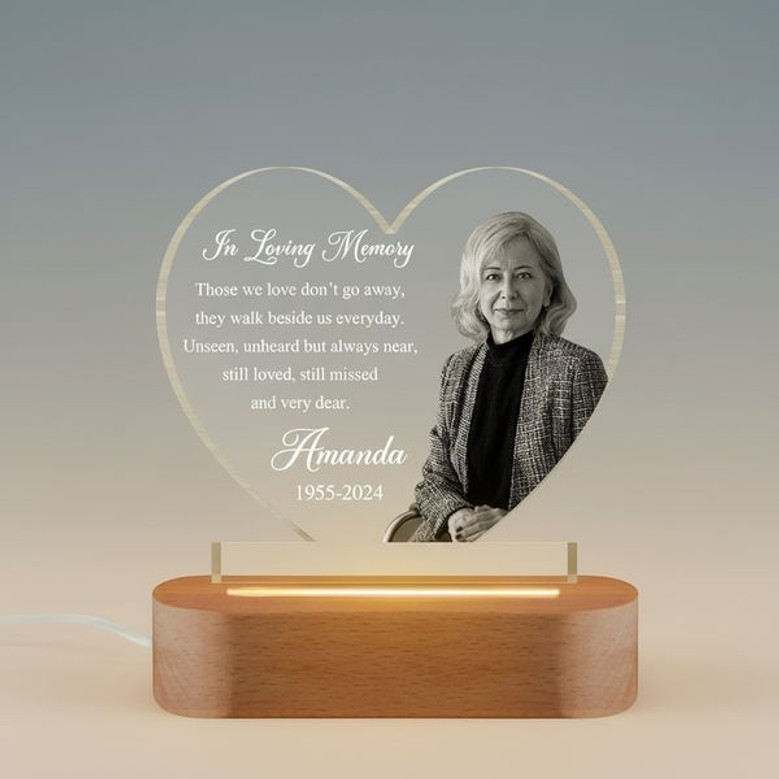 Everlasting Night Light Personalized Parent Memorial Plaque