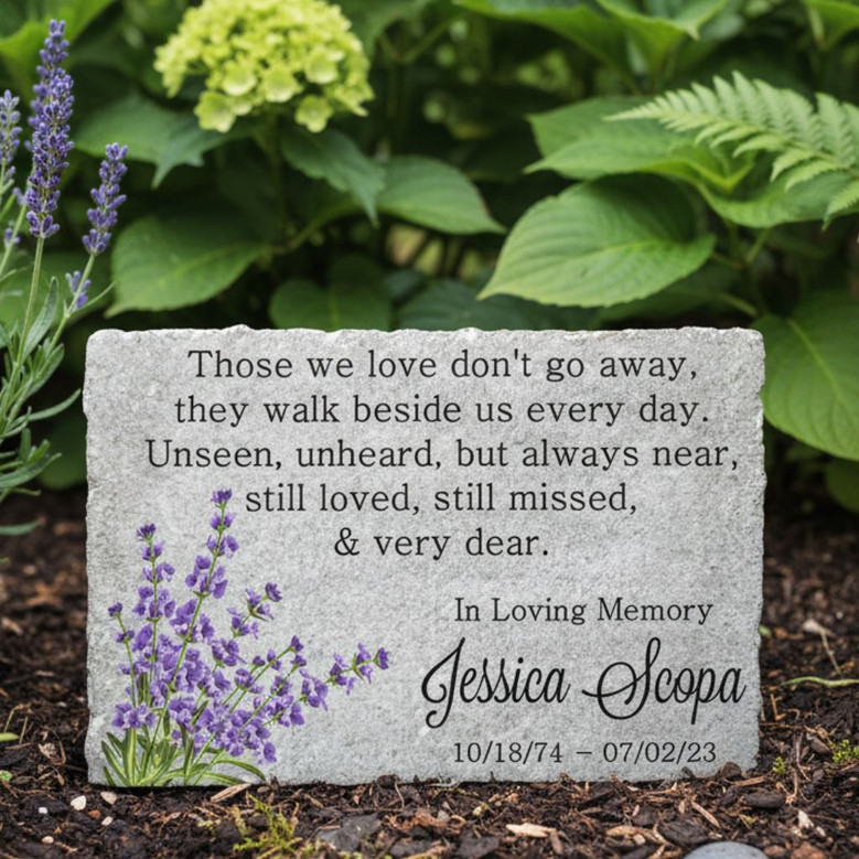 Forever Remembered Memorial Garden Stone Custom Sympathy Gift Forever Remembered Memorial Garden Stone Custom Sympathy Gift
