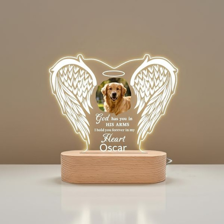 Golden Doodle Photo Memorial Night Light Pet Loss Keepsake Golden Doodle Photo Memorial Night Light Pet Loss Keepsake