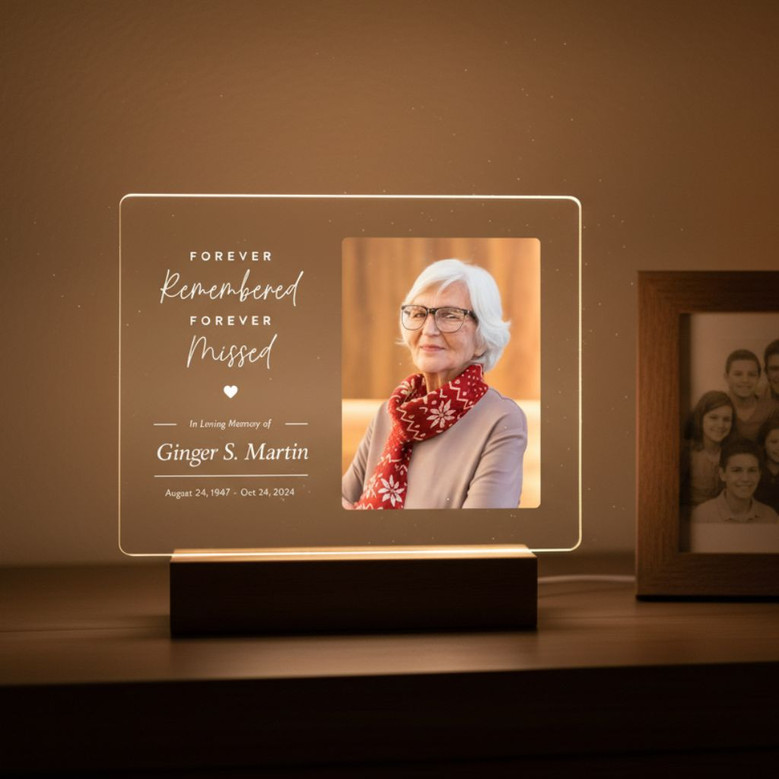 Personalized Memorial LED Night Light – Forever Remembered Gift Personalized Memorial LED Night Light – Forever Remembered Gift