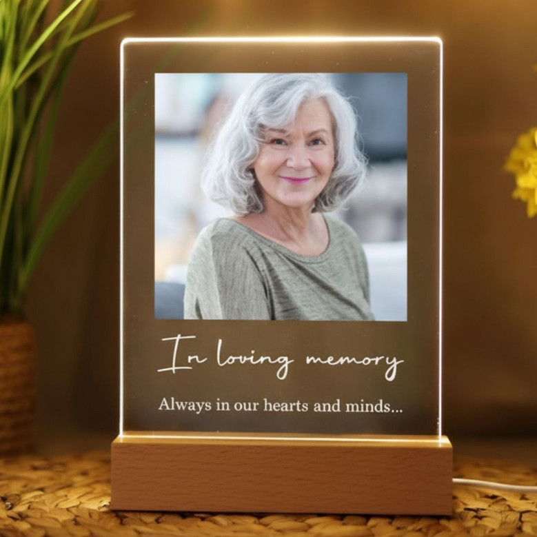 Personalized Memorial Photo Night Light In Loving Memory Gift Personalized Memorial Photo Night Light In Loving Memory Gift
