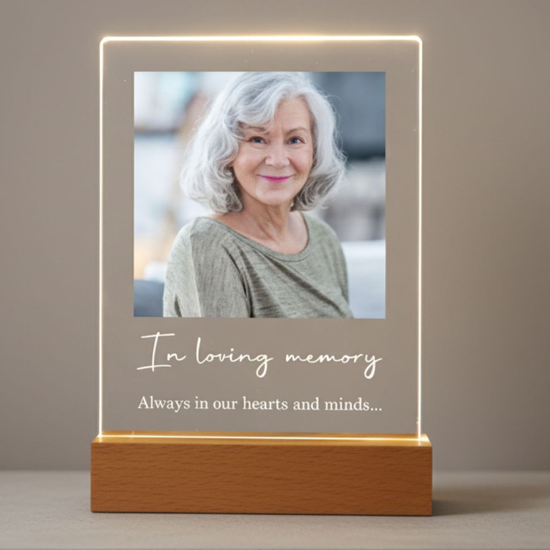 Personalized Memorial Photo Night Light In Loving Memory Gift Personalized Memorial Photo Night Light In Loving Memory Gift