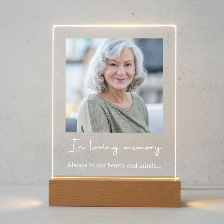 Personalized Memorial Photo Night Light In Loving Memory Gift Personalized Memorial Photo Night Light In Loving Memory Gift