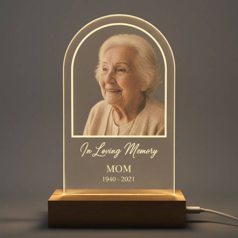 Personalized Mom Memorial LED Night Light Gift Personalized Mom Memorial LED Night Light Gift