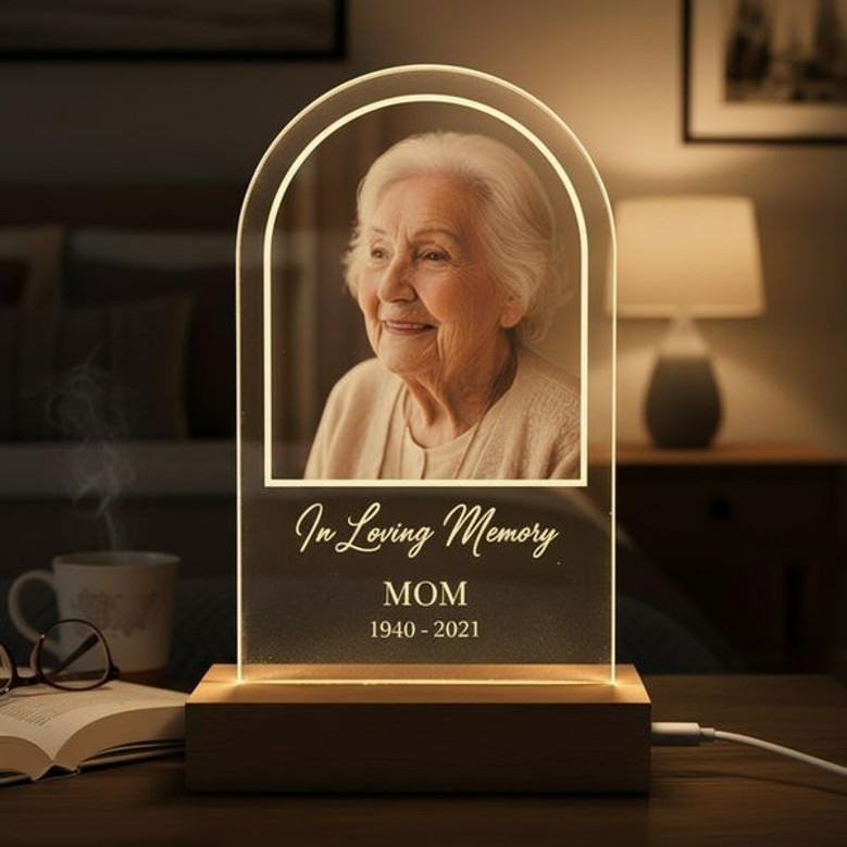 Personalized Mom Memorial LED Night Light Gift Personalized Mom Memorial LED Night Light Gift