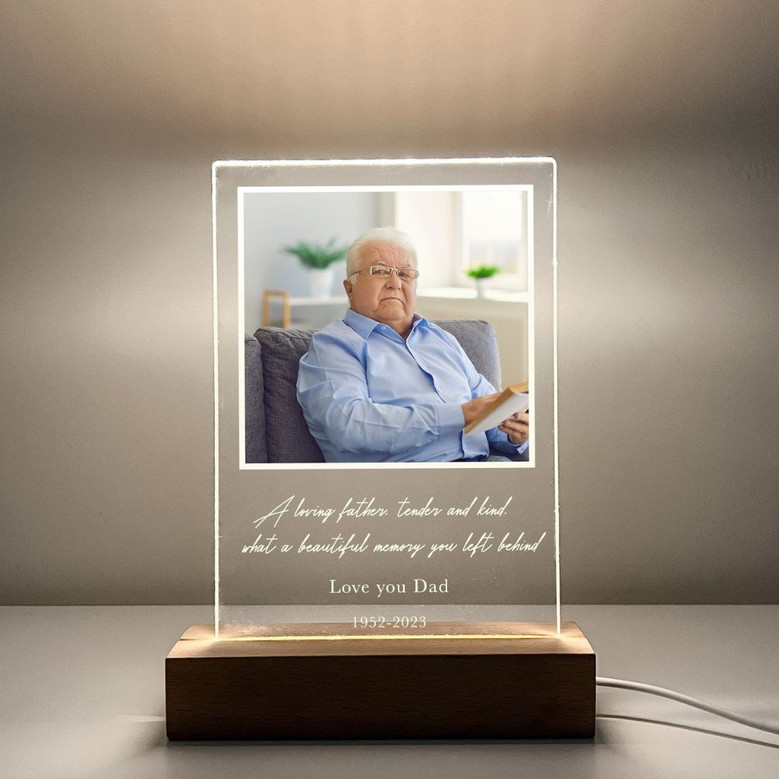 Personalized Mom Memorial Photo LED Light – In Loving Memory Personalized Mom Memorial Photo LED Light – In Loving Memory