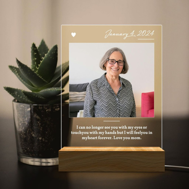 Personalized Photo Memorial Night Light Mom Remembrance Gift Personalized Photo Memorial Night Light Mom Remembrance Gift