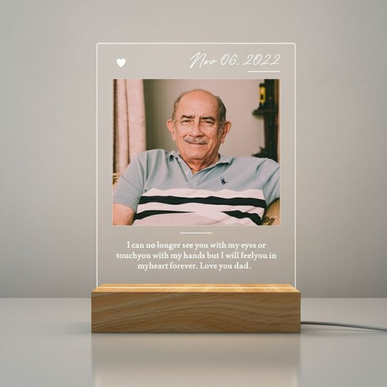Personalized Photo Memorial Night Light Mom Remembrance Gift Personalized Photo Memorial Night Light Mom Remembrance Gift