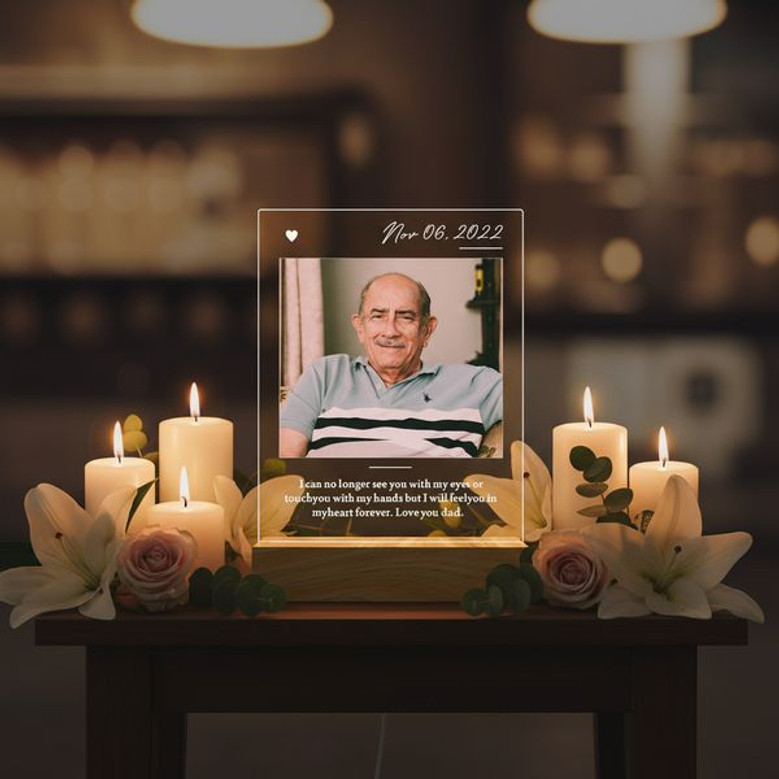 Personalized Photo Memorial Night Light Mom Remembrance Gift Personalized Photo Memorial Night Light Mom Remembrance Gift