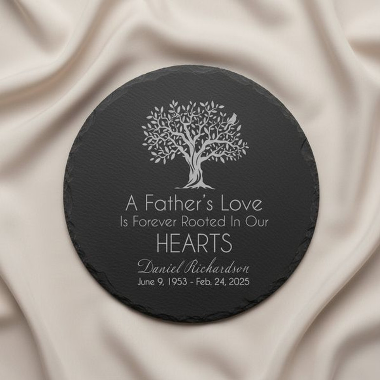 Remembrance Poem Slate Memorial Garden Stone for Mom and Dad
