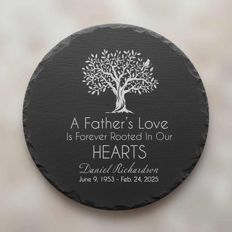 Remembrance Poem Slate Memorial Garden Stone for Mom and Dad