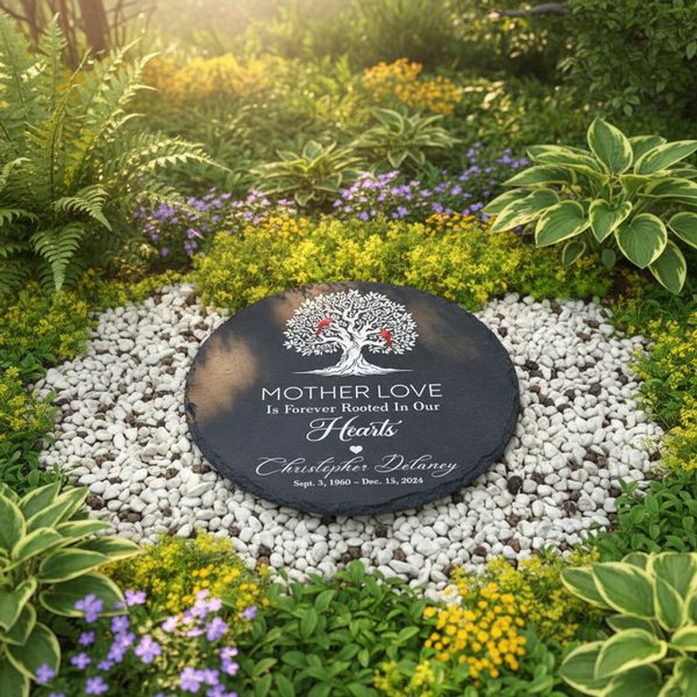 Tree Cardinal Memorial Garden Stone Engraved Sympathy Keepsake