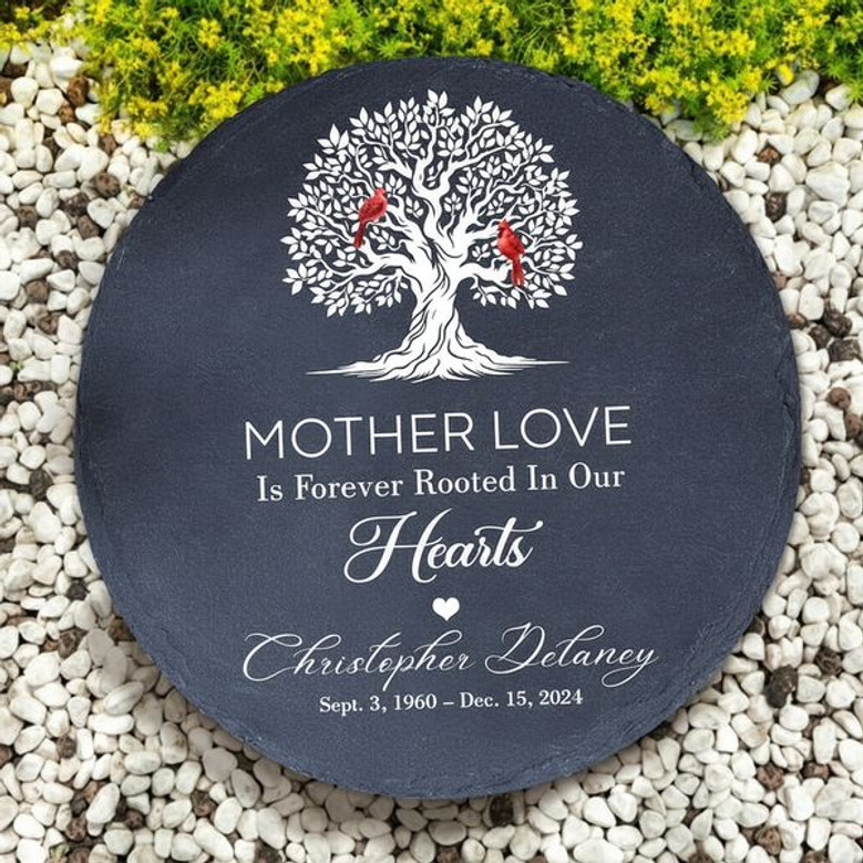 Tree Cardinal Memorial Garden Stone Engraved Sympathy Keepsake